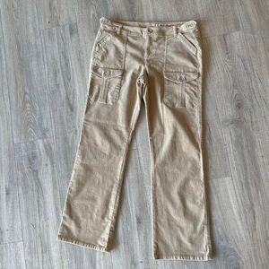 DKNY Women's size 14 Vintage Tan Corduroy Cargo Pants Retro 90's Grunge Y2K Boho